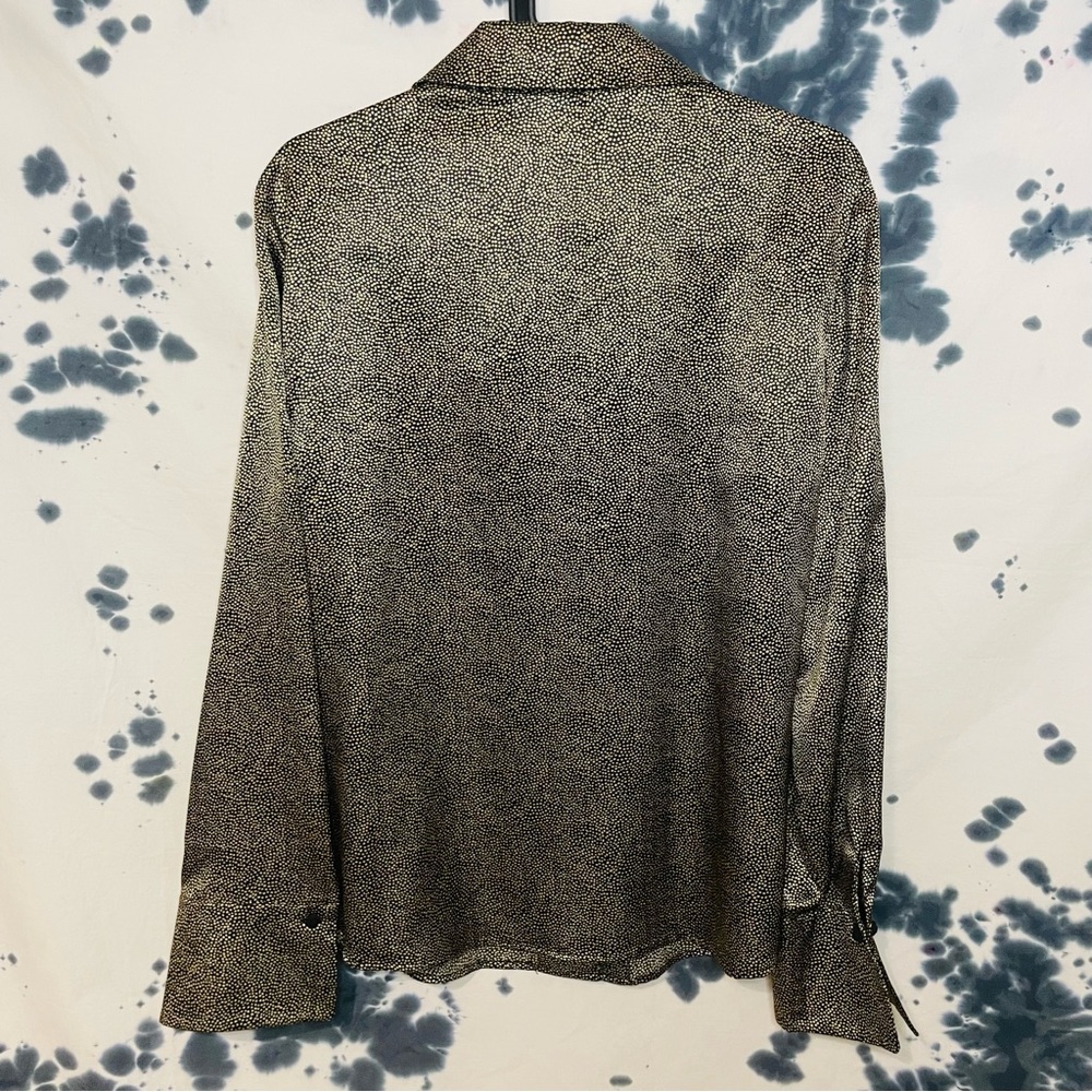 Vintage Kasper Small Dots Pattern Button Up Blouse - image 3